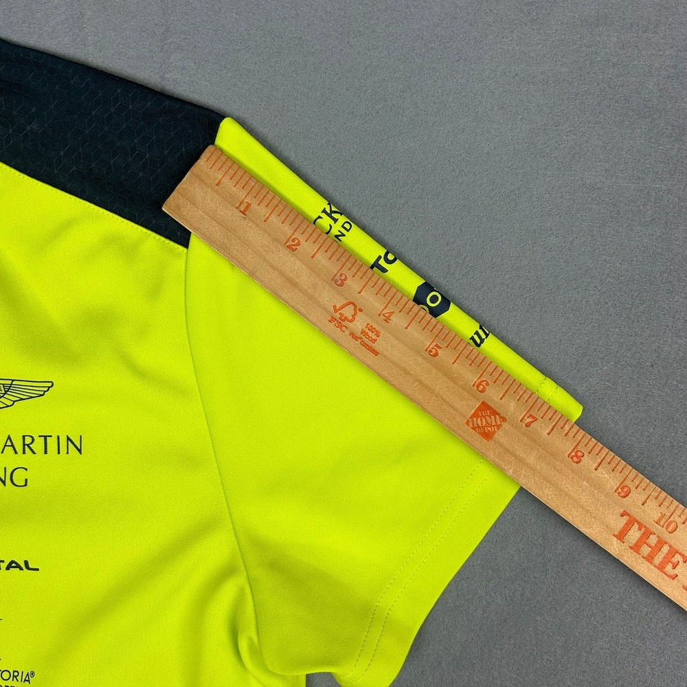 Hackett Aston Martin Racing Team Polo Shirt Womens XL Neon Green - Picture 5 of 12